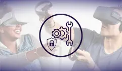 This image shows the 360VUZ game, which makes use of AWS cloud architecture.